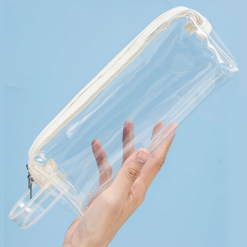 멀티 대용량 투명 아이보리 필통 파우치 케이스