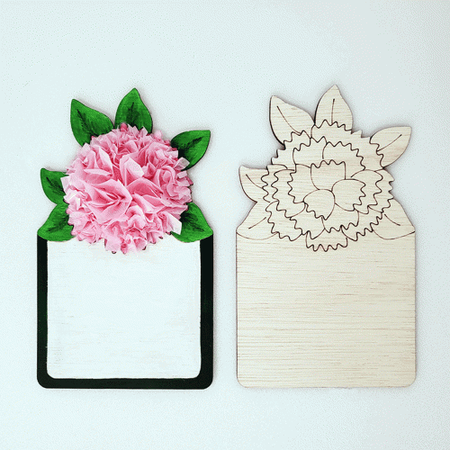 클레이 카네이션 우드 엽서 만들기 DIY