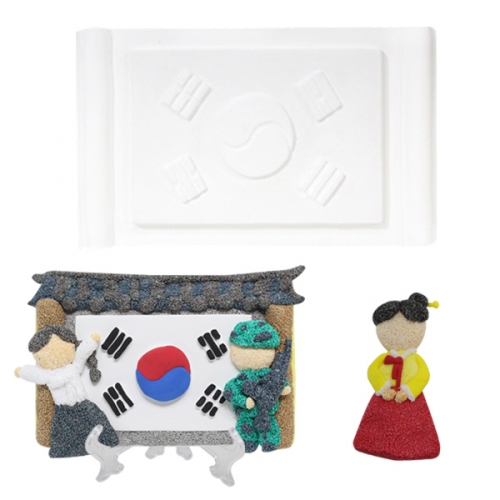 석고] 클레이로 태극기 꾸미기_5인용