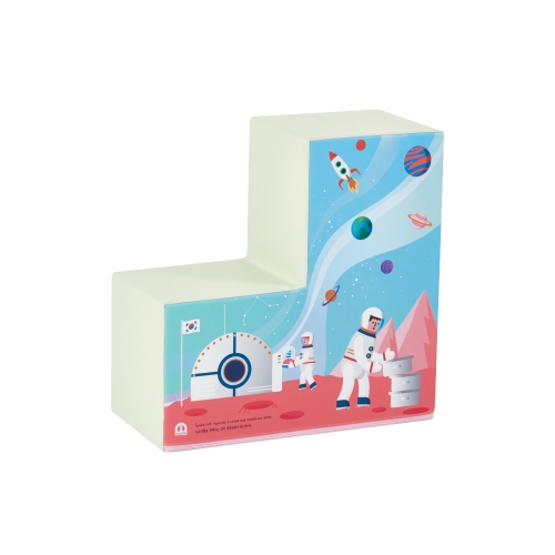 [아이소파] 우주탐험 도형놀이 파스텔챔피온 기역(스카이/그린 택1)