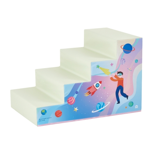 [아이소파] 우주탐험 도형놀이 파스텔챔피온 사단계단(스카이/그린 택1)