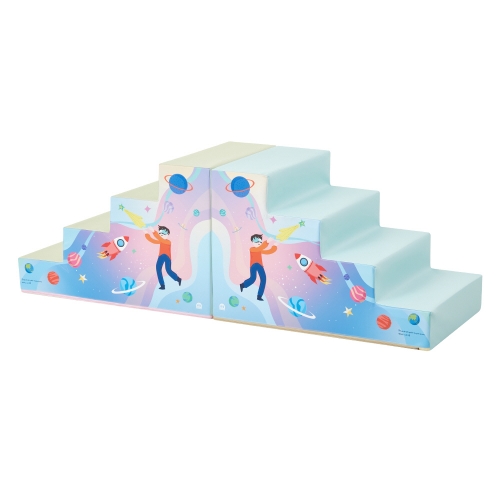 [아이소파] 우주탐험 도형놀이 파스텔챔피온 사단계단(스카이/그린 택1)