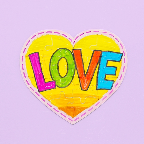 하트 종이 퍼즐