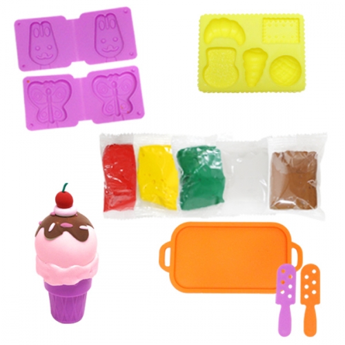 아키우네 클레이로 아이스크림 만들기