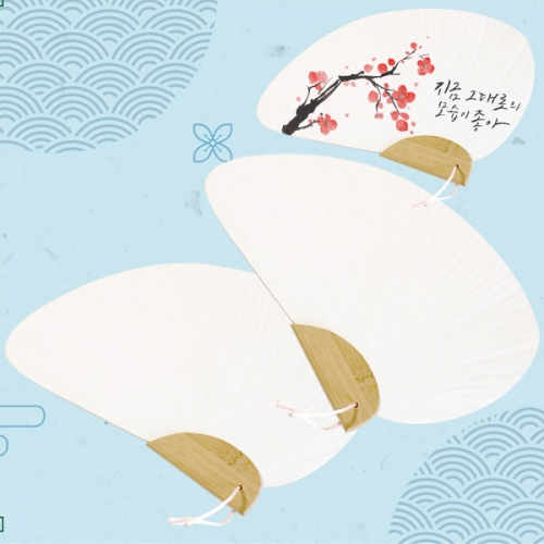 조개 부채 전통 부채만들기 무지부채 꾸미기 미술재료