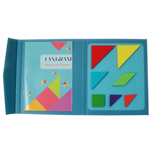 자석 칠교놀이 세트 조각퍼즐 수학 창의력 교구세트