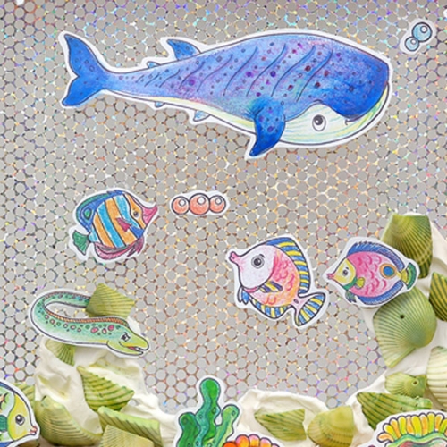 바다 속 그물 액자꾸미기(10 인용)