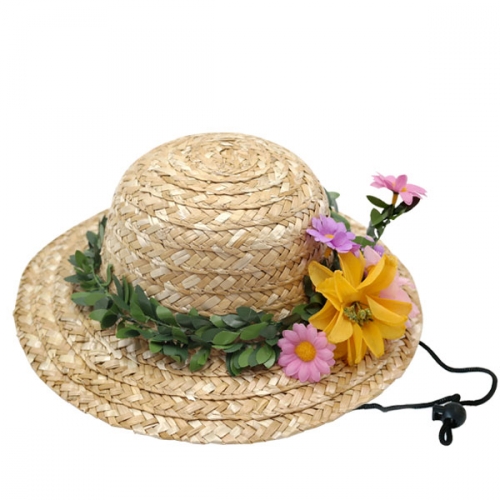 꽃 캠핑 밀짚모자 꾸미기