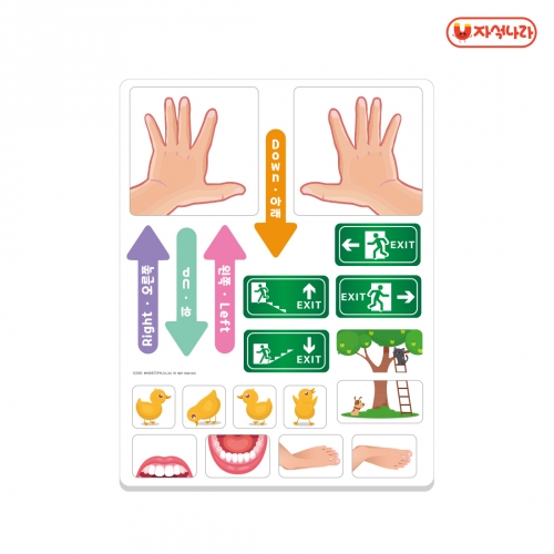 [자석나라] 놀이 자석 (방향) 왼쪽 오른쪽 위아래 위치 공간지각