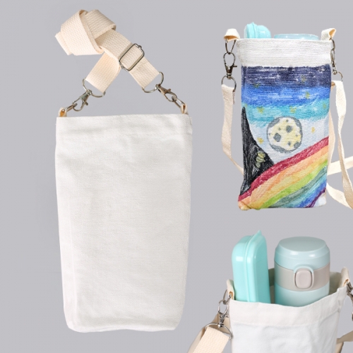 [펠트친구] 크로스 캔버스 에코백(컬러링 물통가방 무지) [3270]