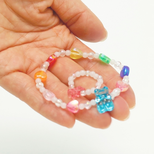 곰돌이 팔찌/반지 세트