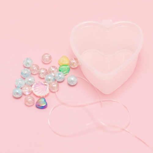 오로라 조개 투명 팔찌