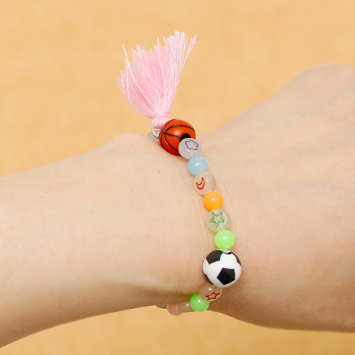 스포츠 야광 테슬 팔찌