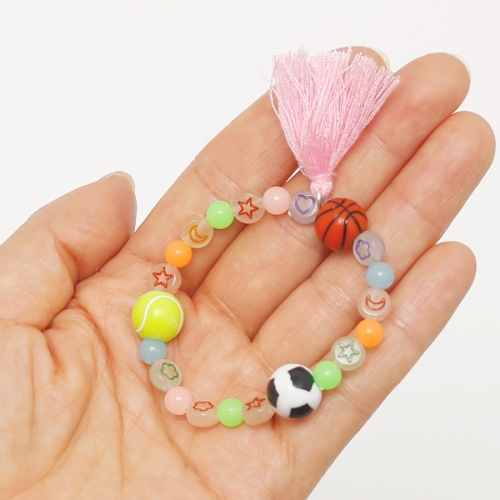 스포츠 야광 테슬 팔찌