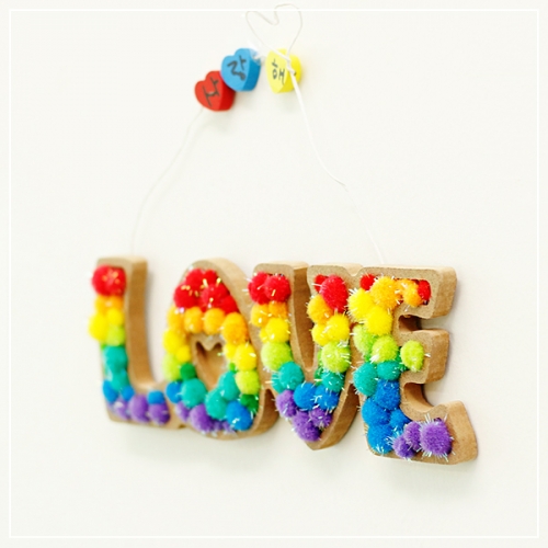 솜방울 러브우드 장식