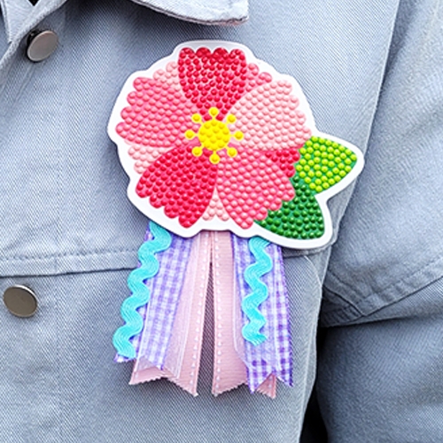 [하하당] 카네이션 브로치 - 보석십자수