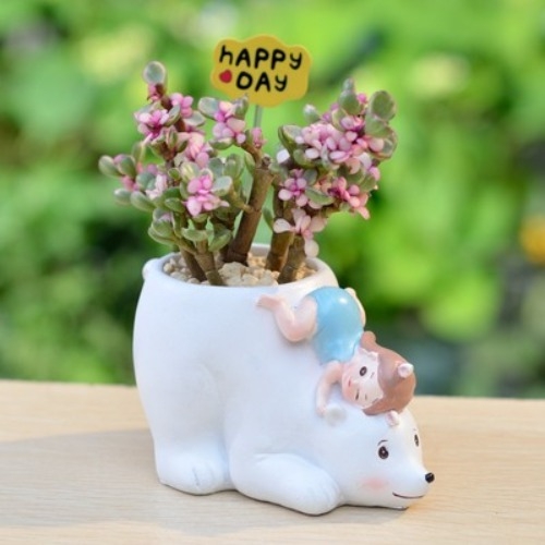 체험학습용 화분 - 꼬마 소녀와 동물 친구들 시리즈 6종