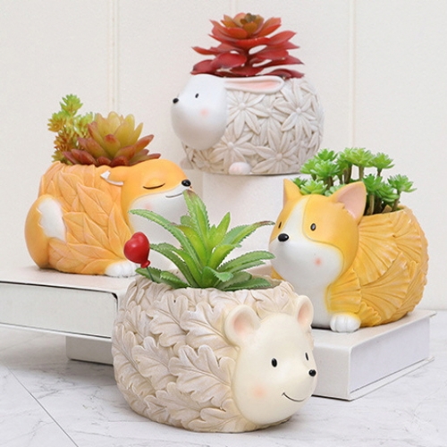 체험학습용 화분 - 나뭇잎 동물 친구들 중형 화분 6종