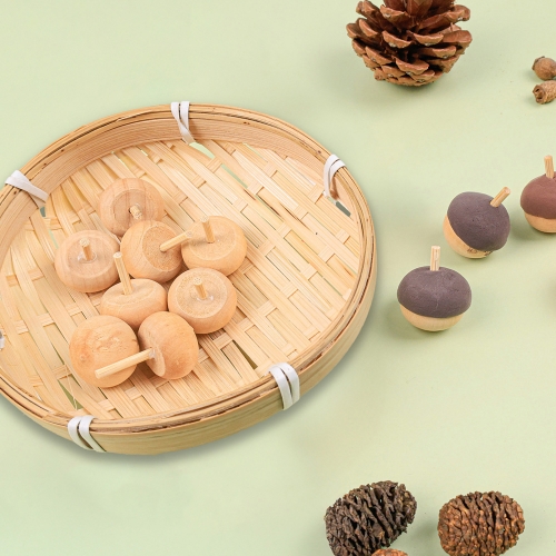 [대원피앤피] 도토리 모양 나무 팽이(2종 택1/전통놀이/KC인증)