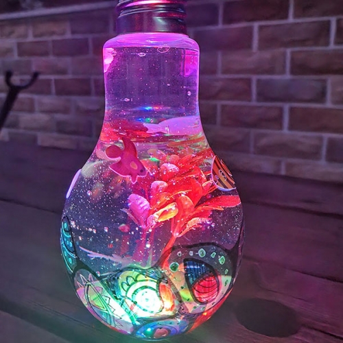 빅 전구모양  바다 속 꾸미기 LED 무드등