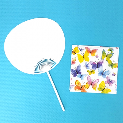 [탑키드]만들기 냅킨 아트 원형부채 (1인용)