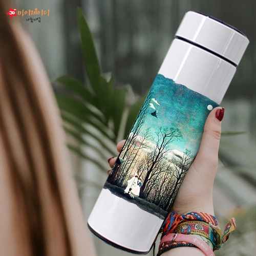 세계 명화 스마트 터치 온도계 포토 텀블러500ml