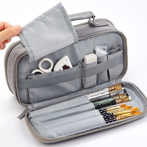 신학기 졸업선물 투지퍼 손잡이 대형 필통 봉제 필통 파우치