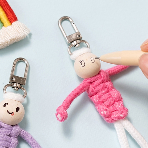 204 마크라메 인형 키링 만들기 공예 라탄 수예 자수 위빙