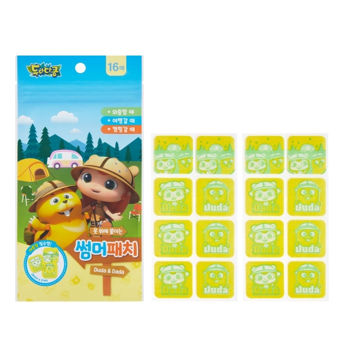 두다다쿵 썸머패치 유아 어린이 여름 모기퇴치 스티커 5개(80매입)