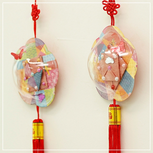 꽃 반구 왕노리개