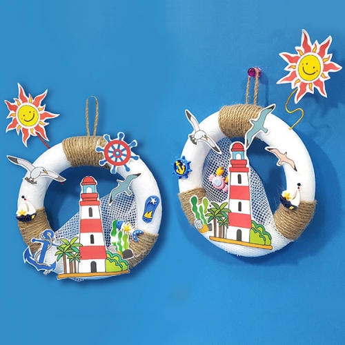 [탑키드]만들기 바다를 품은 등대 리스 (4인용)