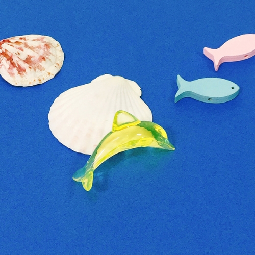 [탑키드] 투명 돌고래 비즈 (10개입)