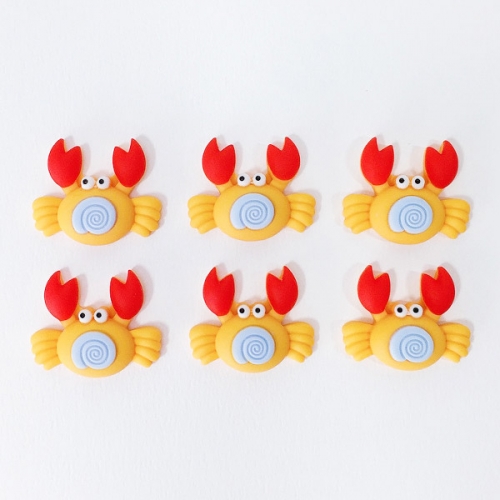 [탑키드] 주황 꽃게 비즈 (10개입)