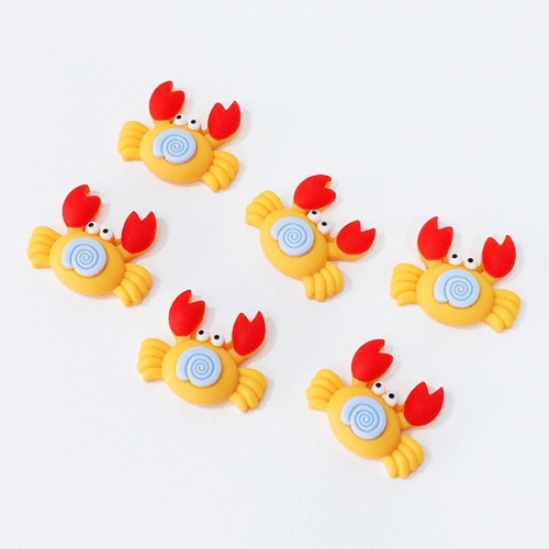 [탑키드] 주황 꽃게 비즈 (10개입)