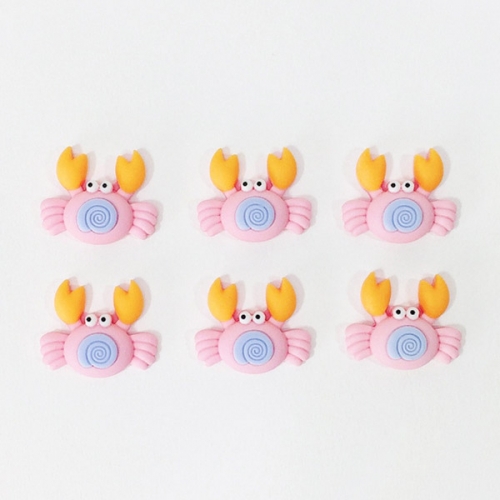 [탑키드] 분홍 꽃게 비즈 (10개입)