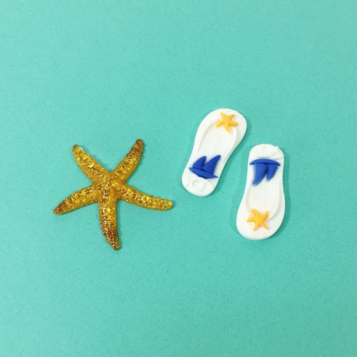 [탑키드] 흰색 여름 슬리퍼 비즈 (10개입)