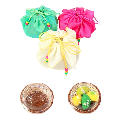 송편포장 바구니 공단보자기 포장