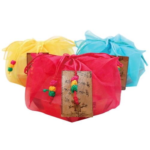 송편포장 쉬폰보자기 육각포장상자