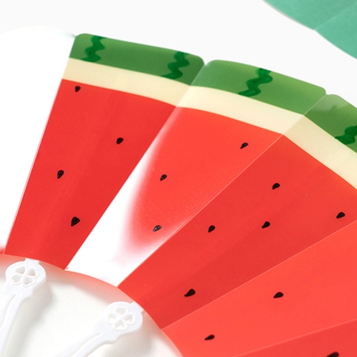 207 여름 수박 부채 휴대용 플라스틱 접이식 부채