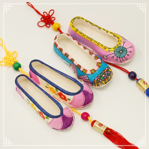 한지 고무신 매듭걸이