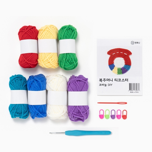 민화샵 복주머니 티코스터 만들기 키트