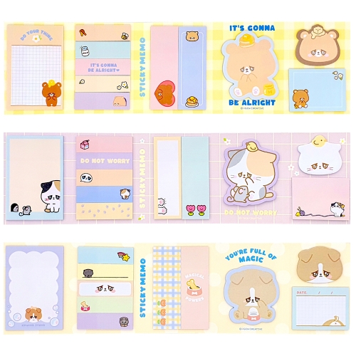 시무룩프렌즈 5단 점착메모지(2000원X12개)