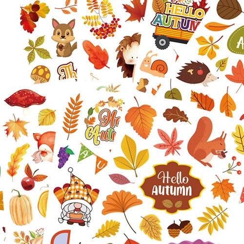 가을 단풍잎 스티커