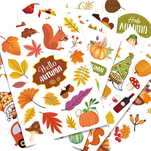 가을 단풍잎 스티커
