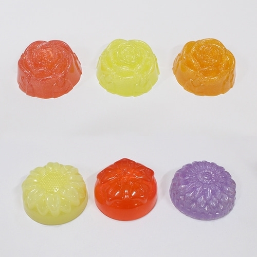 레진아트  캔들 석고방향제 실리콘 몰드 꽃송이 3구 몰드 세트