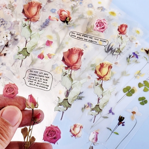 레진 아트 공예 만들기 꾸미기 압화 프레스 플라워 필름 꽃 스티커