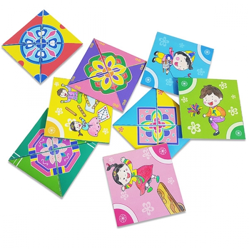 [탑키드]만들기 전통 놀이 딱지 (1세트- 4개)