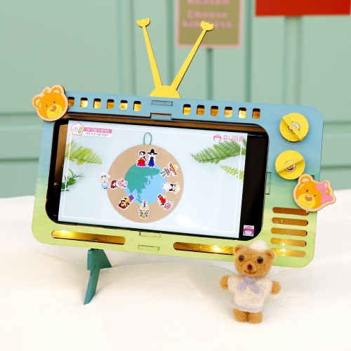 메이크문구 W046 핸드폰거치대무드등