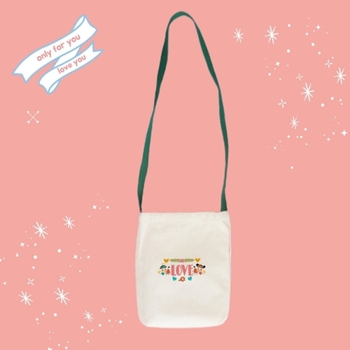 귀요미 미니 크로스 에코백 어깨끈 소풍가방(심플디자인)