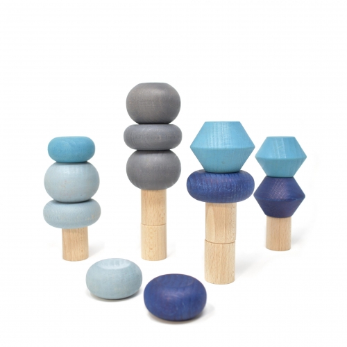 루부로나 스태킹 트리 사계절 발도로프 원목 쌓기 놀이 교구 장난감 겨울